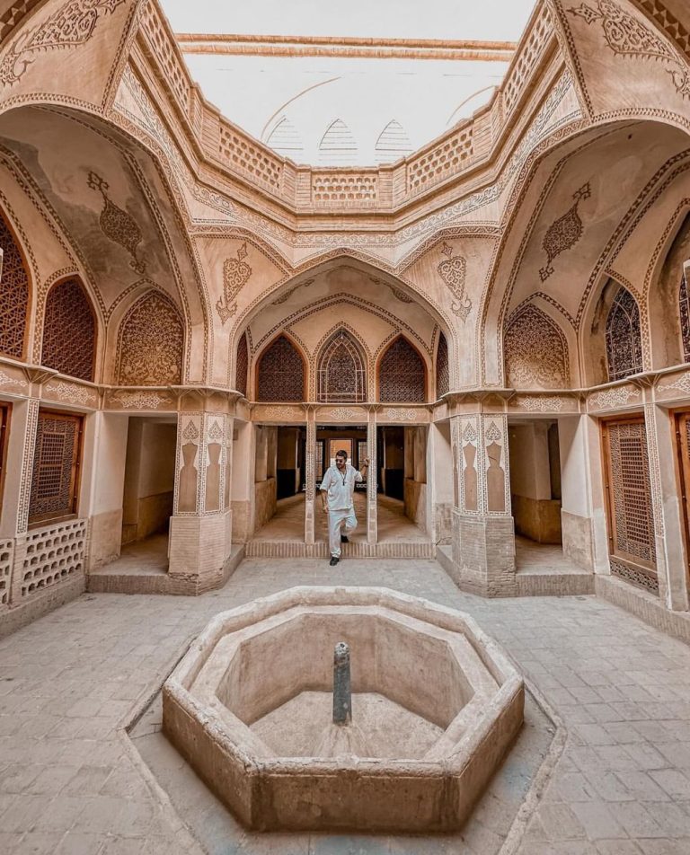 Majestic architectural wonders of Kashan with intricate tilework and historic buildings